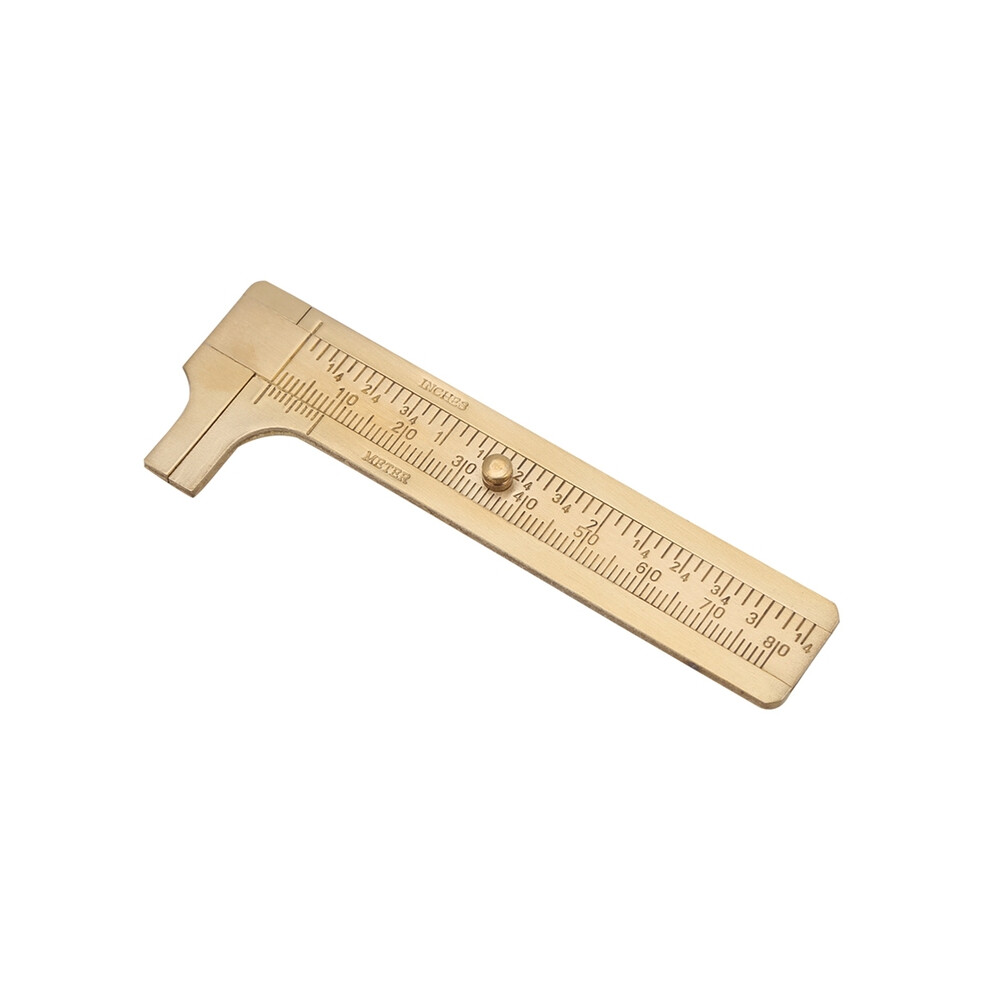 (80Mm) Brass Sliding Gauge Vernier Caliper Ruler Measuring Tool Double Scales Mm/Inch Brass Vernier Caliper 9008532349261