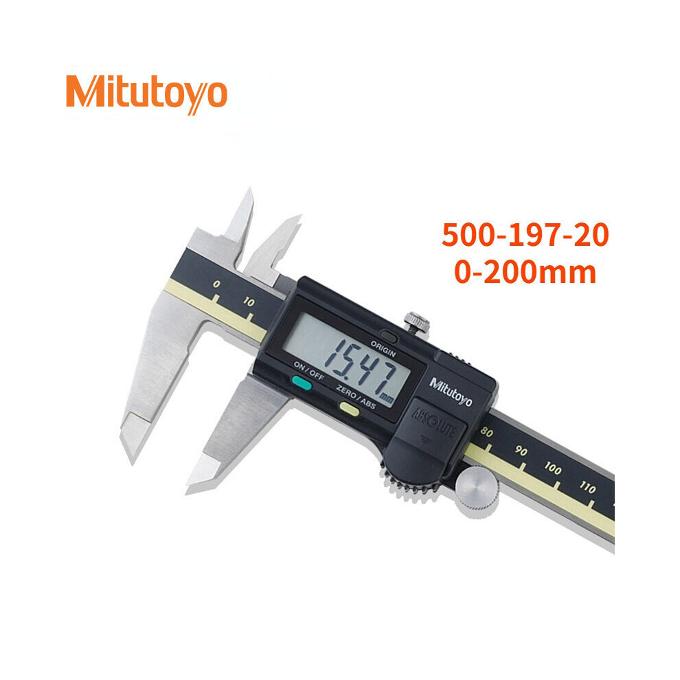 (500-197-20 200MM) Mitutoyo  LCD Digital Caliper Vernier Calipers 8in Electronic Measuring Stainless Steel Caliper Digital