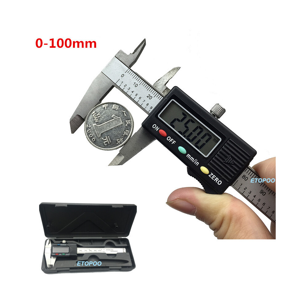 (100Mm Stainless) Stainless Steel Digital Caliper Messschieber Paquimetro Electronic Carbon Fiber Vernier Caliper Gauge 9008532344600