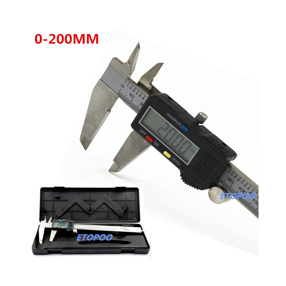 (200Mm Stainless) Stainless Steel Digital Caliper Messschieber Paquimetro Electronic Carbon Fiber Vernier Caliper Gauge 9008532341685