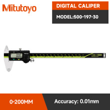 (500-197-30 200MM) Mitutoyo Vernier Caliper LCD Digital 0.01mm High-precision Electronic Measuring Stainless Steel Measuring