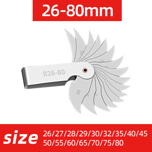 (R26-80) Radius template R gauge radius gage plate fillet gaug External ...