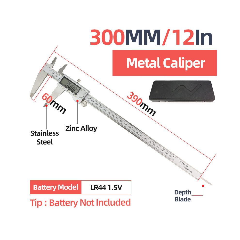 (Box Metal Caliper 3) Vernier Caliper Professional Pachymeter Carpentry Tools Measuring Tool Micrometer Ruler Stainless Steel 9008532342859