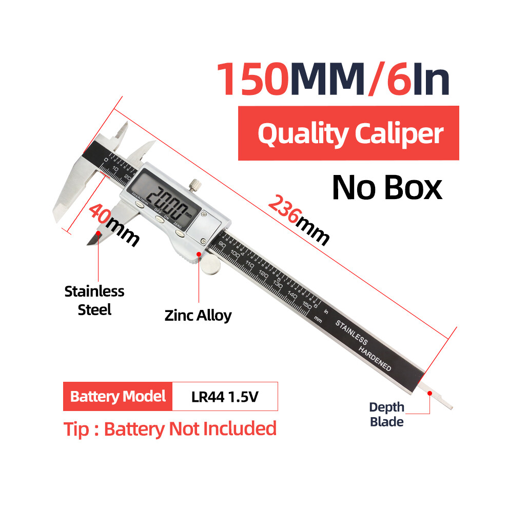 (Quality Caliper) Vernier Caliper Professional Pachymeter Carpentry Tools Measuring Tool Micrometer Ruler Stainless Steel 9008532339255