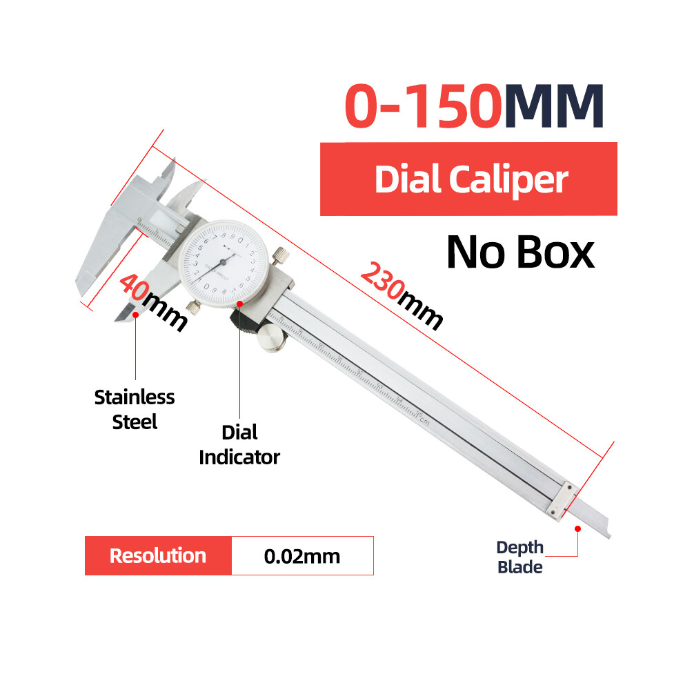 (Dial Caliper) Vernier Caliper Professional Pachymeter Carpentry Tools Measuring Tool Micrometer Ruler Stainless Steel 9008532339439
