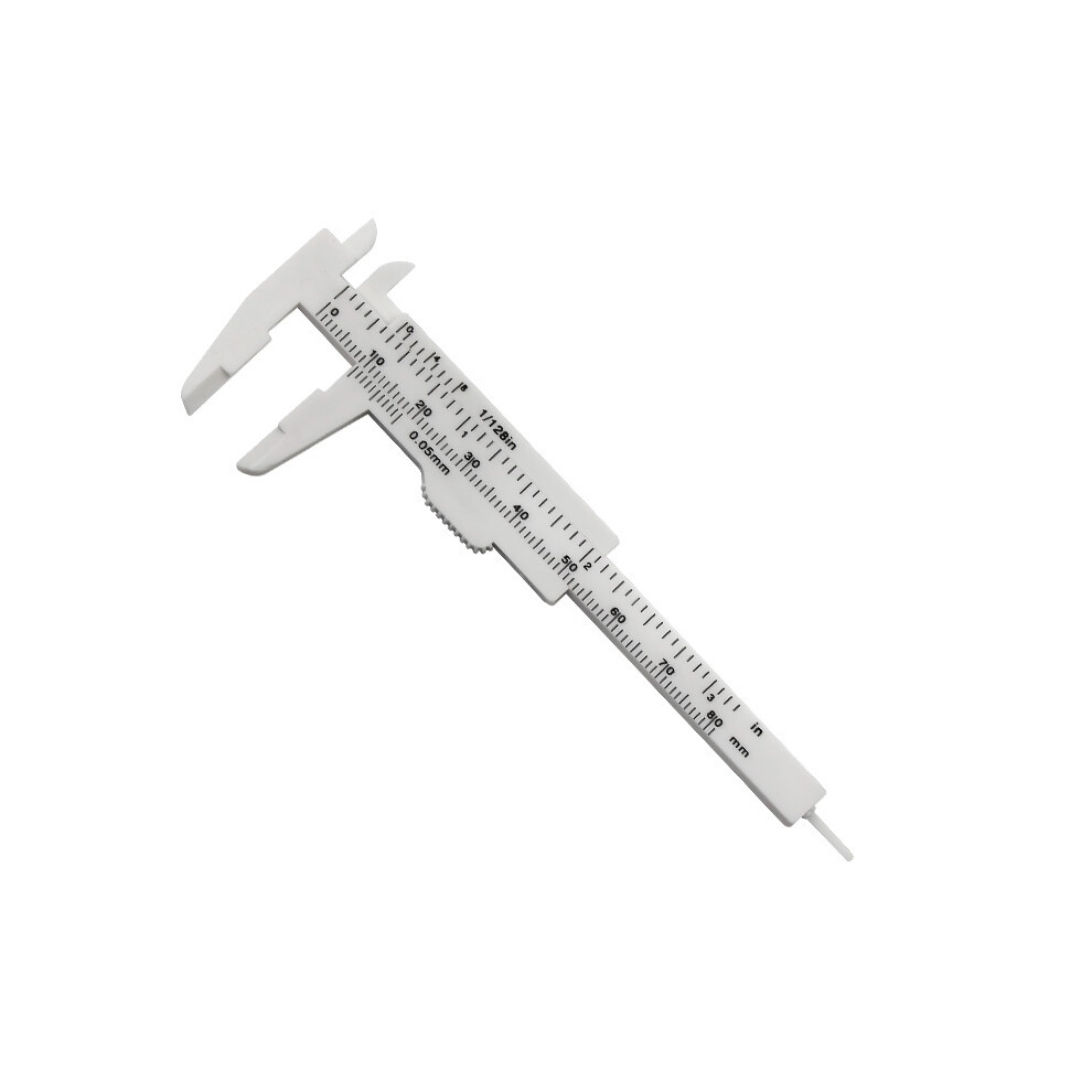 (A) 1Pc 0-80Mm Double Rule Scale Plastic Vernier Caliper Student Dial Gauge Micrometer Measuring Ruler Inside 9008532350946