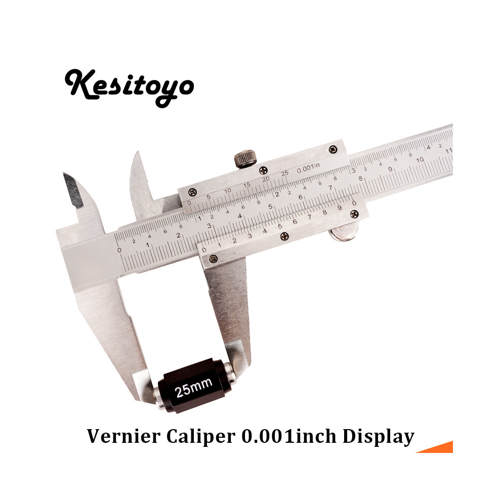 (Carbonsteel0.001inch) Vernier Caliper Stainless Steel 6" 0.02Mm Metal Calipers Gauge Micrometer Measuring Tools 9008532344877