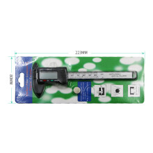 (1PCS card packaging) 100mm 6 Inch Electronic Digital Caliper Carbon Fiber Vernier Caliper Gauge Micrometer Ruler Woodwork