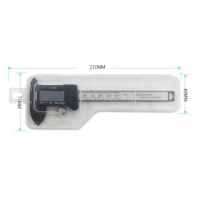 (1PCS with box) 100mm 6 Inch Electronic Digital Caliper Carbon Fiber Vernier Caliper Gauge Micrometer Ruler Woodwork