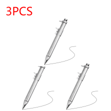 (Black 3 PCS) 2 in 1 Caliper Type Ballpoint Pen Vernier Bullet-tip Design Stationery Portable Tools for Kids Children