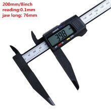 (0-200mm plastic) Industrial Level Stainless Steel Digital Caliper Electronic Carbon Fiber Caliper Micrometer Gauge