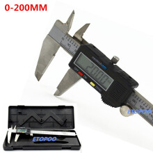 (0-200mm stainless) Industrial Level Stainless Steel Digital Caliper Electronic Carbon Fiber Caliper Micrometer Gauge