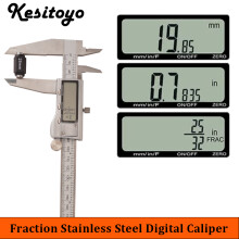(Fraction Caliper) IP54 Digital Caliper Stainless Steel Pachometer Digital Paquímetro Waterproof Calibrador Measuring