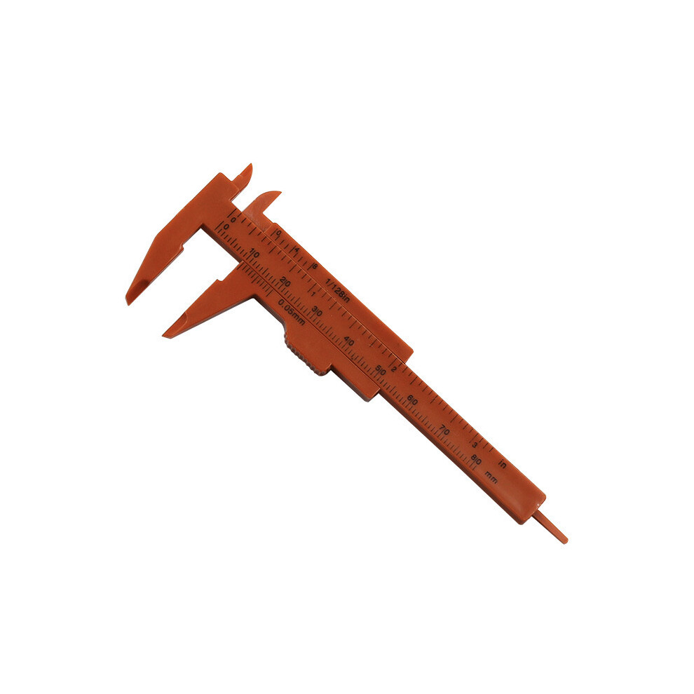 (Red) Mini 0-80Mm Double Scale Plastic Vernier Caliper Ruler Measuring Student Calipers Measuring Tool Calipers 9008532350786