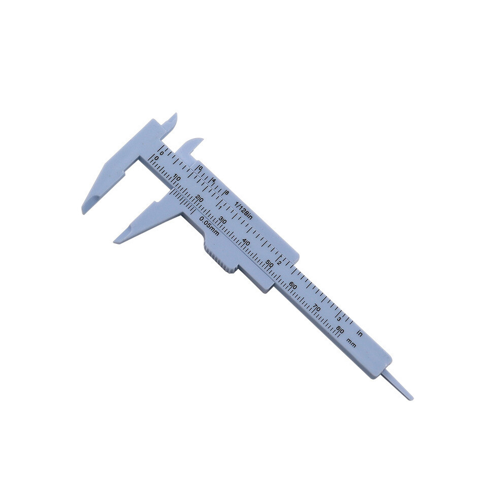 (Light Blue) Mini 0-80Mm Double Scale Plastic Vernier Caliper Ruler Measuring Student Calipers Measuring Tool Calipers 9008532350779
