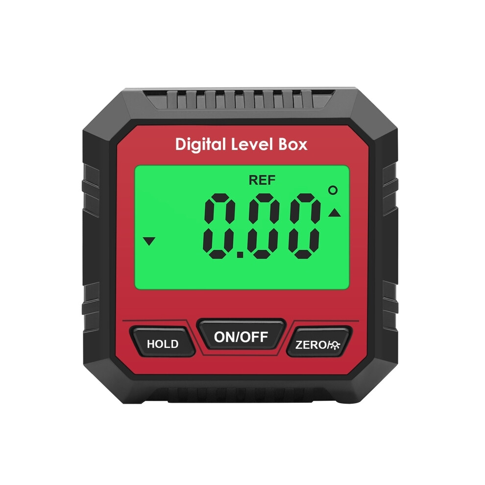 (Red Without Bubble) Digital Angle Finder & Electronic Level 3-In-1 Digital Level/Protractor/Inclinometer/Angle Gauge Magnetic 9008532346581