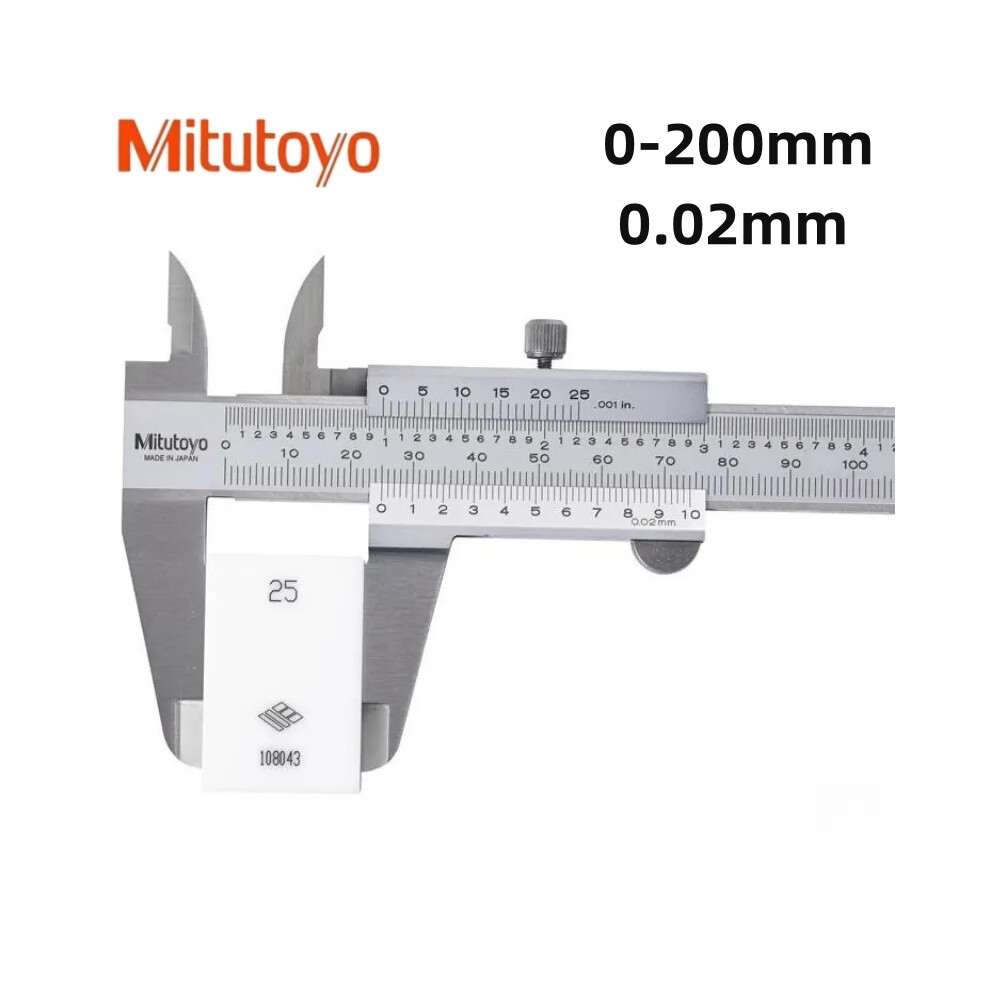 (0-200Mm 0.02Mm) Mitutoyo Calipers 530-118 Measurement Scale Gauges Vernier Caliper 6In 1/128In Stainless Steel Tools 9008532340985