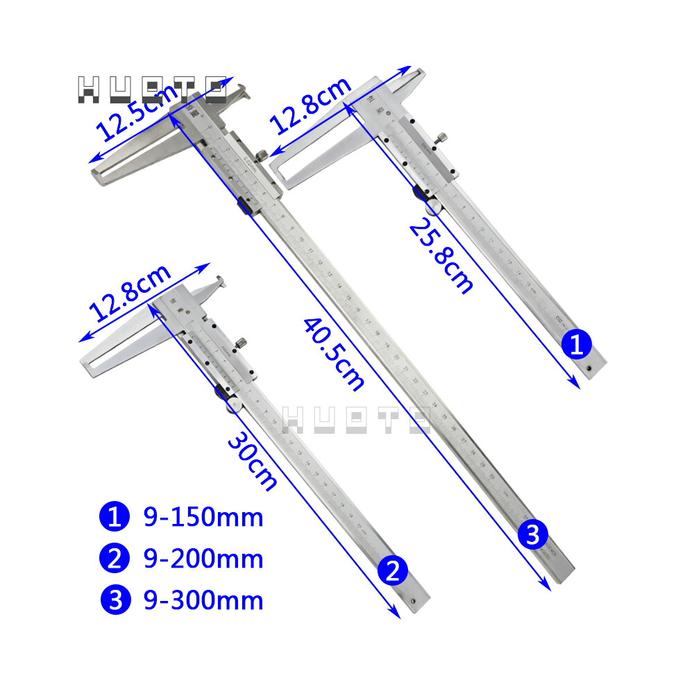 (9-300Mm) Inside Groove Vernier Caliper 0.02 Micrometer Steel Inner Calipers 2 Claw Metric/Inch Measuring Instrument 9008532345713