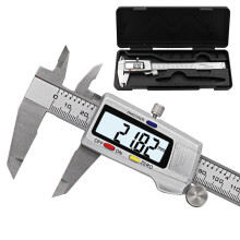 (Caliper with box) 150mm Electronic Digital Metal Caliper 6 Inch Stainless Steel Vernier Caliper Gauge Micrometer Measuring