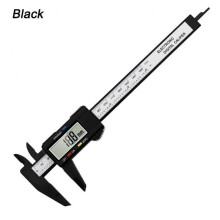(Color-Black) Accurately Digital Vernier Caliper LCD Electronic Carbon Fiber Altimeter Micrometer Measuring Tool