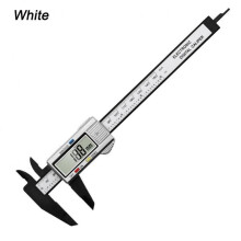 (Color-White) Accurately Digital Vernier Caliper LCD Electronic Carbon Fiber Altimeter Micrometer Measuring Tool