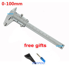 (100mm steel) Vernier Caliper Steel Caliper Gauge Micrometer Pie De Rey Paquimetro Plastic Digital Caliper Ruler