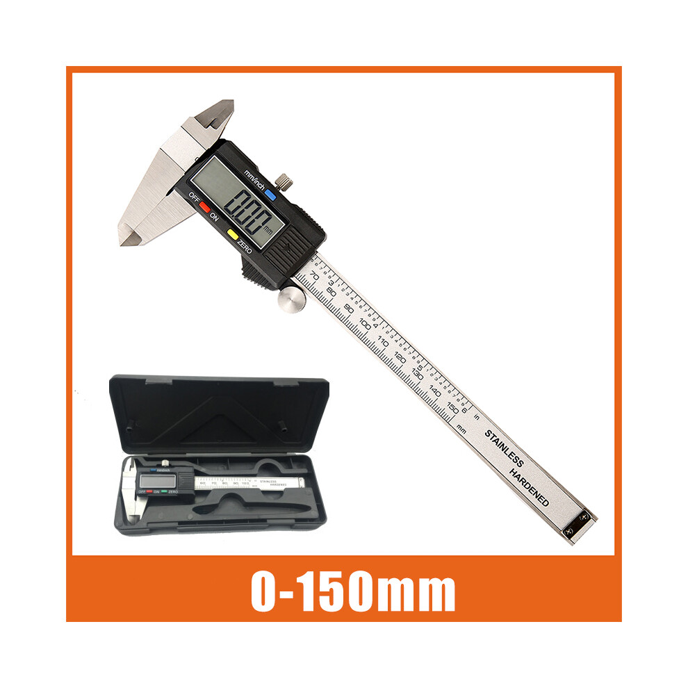 (0-150Mm Digital) Dial Caliper Metal Vernier Caliper Digital Electronic Caliper Micrometer Ruler Depth Measuring Tool 9008532346383