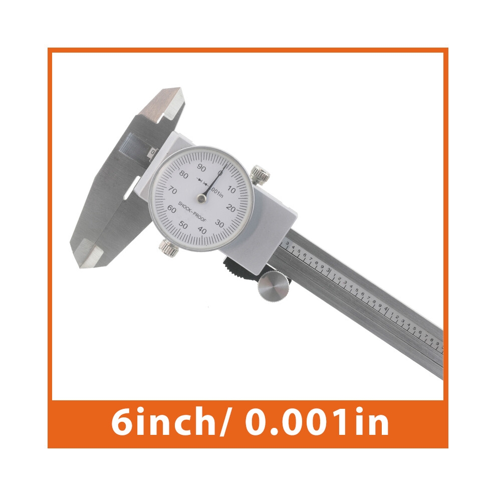 (6Inch 0.001In) Dial Caliper Metal Vernier Caliper Digital Electronic Caliper Micrometer Ruler Depth Measuring Tool 9008532340527