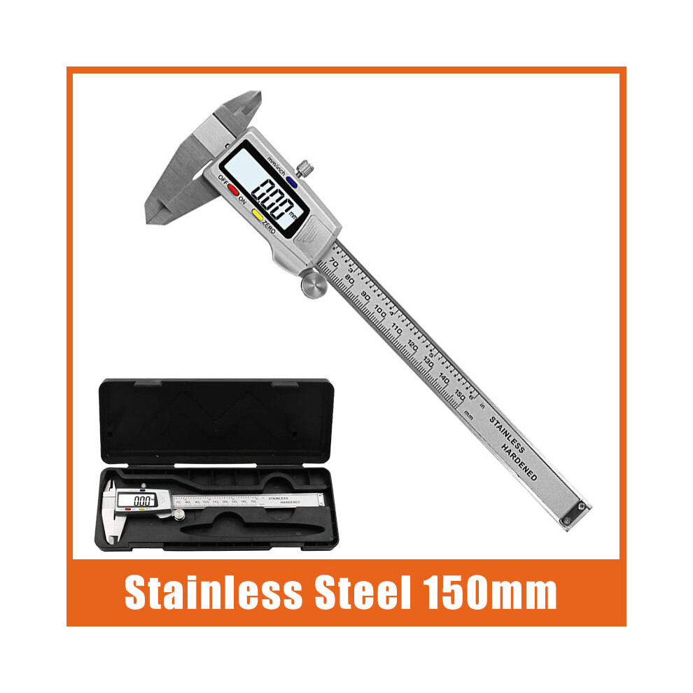(0-150Mm Steel) Dial Caliper Metal Vernier Caliper Digital Electronic Caliper Micrometer Ruler Depth Measuring Tool 9008532347144