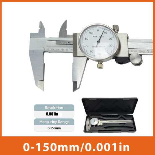 (dial caliper 0.001in) Dial Caliper Metal Vernier Caliper digital electronic caliper micrometer Ruler Depth Measuring Tool