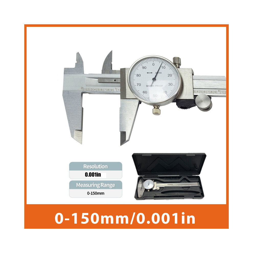 (Dial Caliper 0.001In) Dial Caliper Metal Vernier Caliper Digital Electronic Caliper Micrometer Ruler Depth Measuring Tool 9008532340534