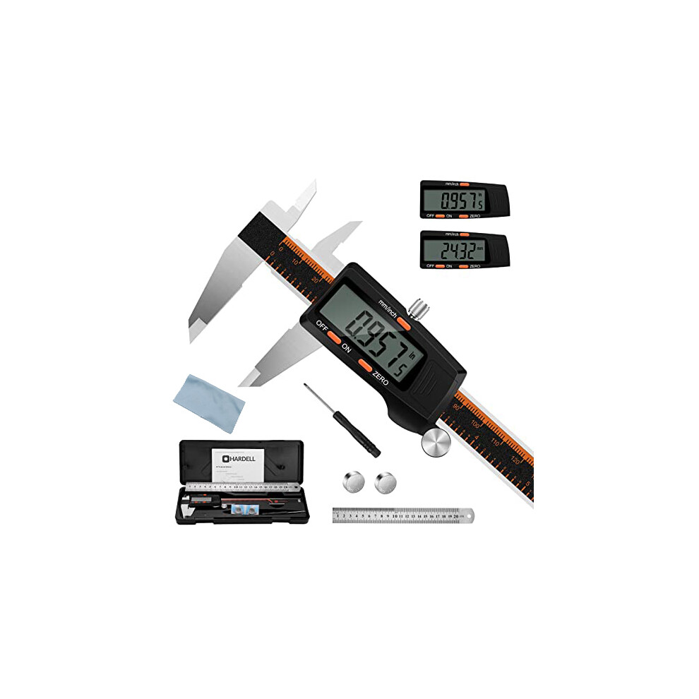 (Fraction Digital) Dial Caliper Metal Vernier Caliper Digital Electronic Caliper Micrometer Ruler Depth Measuring Tool 9008532345171