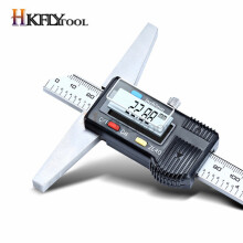 (Digital 0-150MM) 6" Carbon Steel Metric Imperial Digital Depth Vernier Caliper Micrometer Electric Digital Depth Gauge