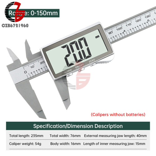 (Without battery) Digital Caliper High Precision Vernier Calipers Micrometer Caliper Mechanical Measure Portable Caliber 1