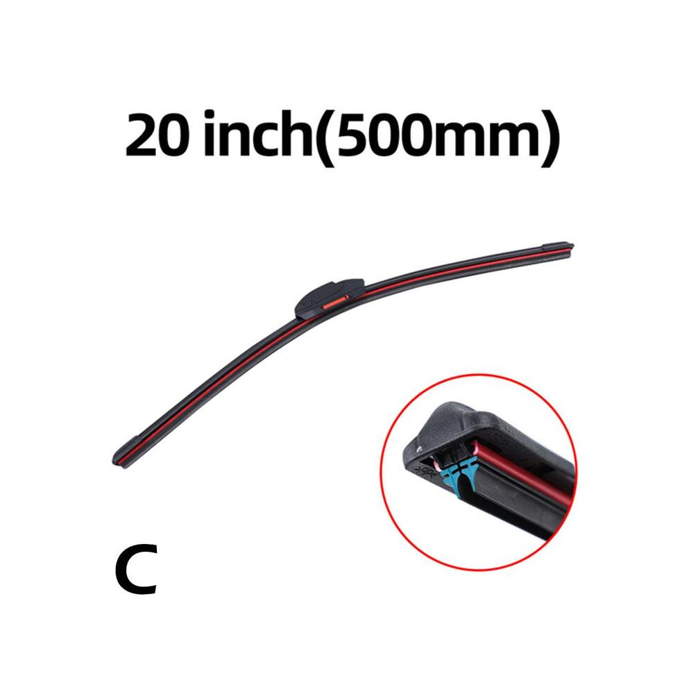 (20Inch) Car Windshield Wiper Blades Multi Functional Double-Layer Soft Rubber Automotive Replacement Wipers 9008532317970