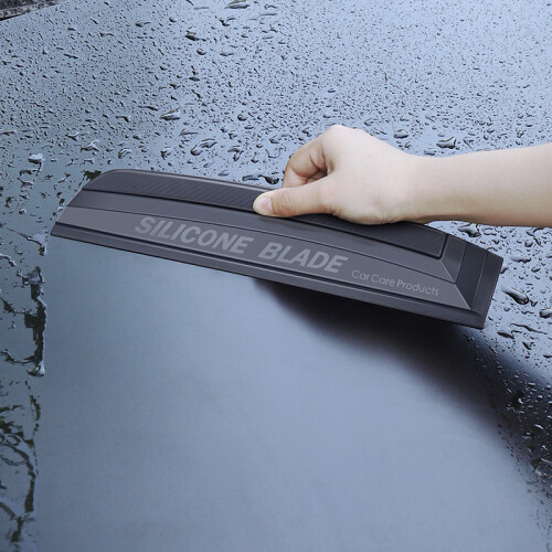 (Grey) Non-Scratch Soft Silicone Handy Squeegee Car wrap tools Water Window Wiper Drying Blade Clean Scraping 1