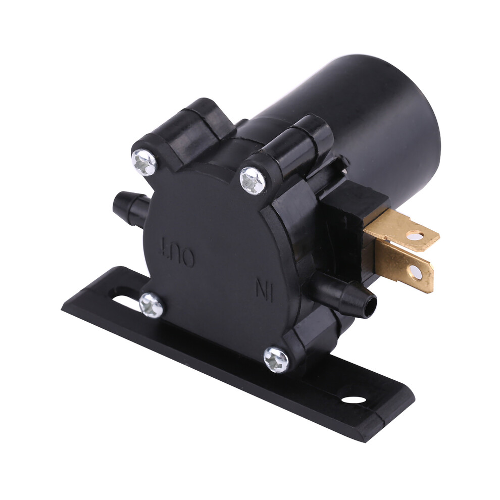 (Black) Windscreen Washer Pump 12V Universal Windshield Windscreen Wiper Washer Pump Motor For Car Van Bus Truck Black 9008532318045