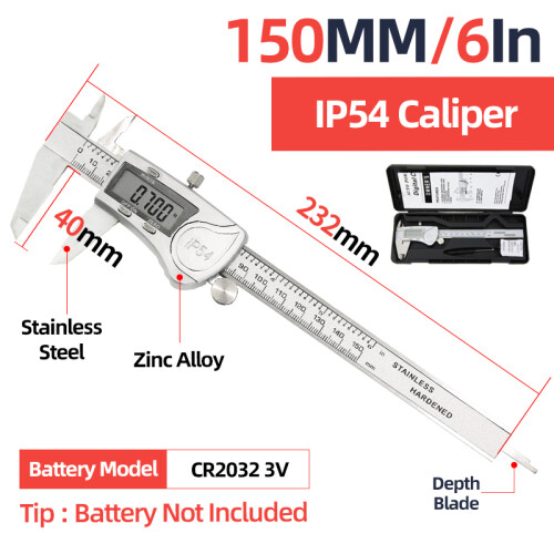 (Box IP54 Caliper) Quality Caliper Professional And Digital Pachymeter Woodworking Tools Micrometer Depth Guage Pachometer