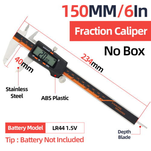 (Fraction Caliper) Quality Caliper Professional And Digital Pachymeter Woodworking Tools Micrometer Depth Guage Pachometer