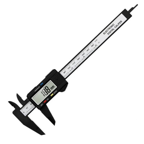 (black  1pcs) Digital Vernier Caliper, Electronic Caliper with LCD Screen Micrometer Measuring Tool Depth Ruler Messschieber