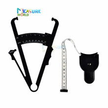 (2pcs set) Health Care Skinfold Body Fat Caliper Body Fat Tester PLICOMETRO with body mass Tape with Measurement