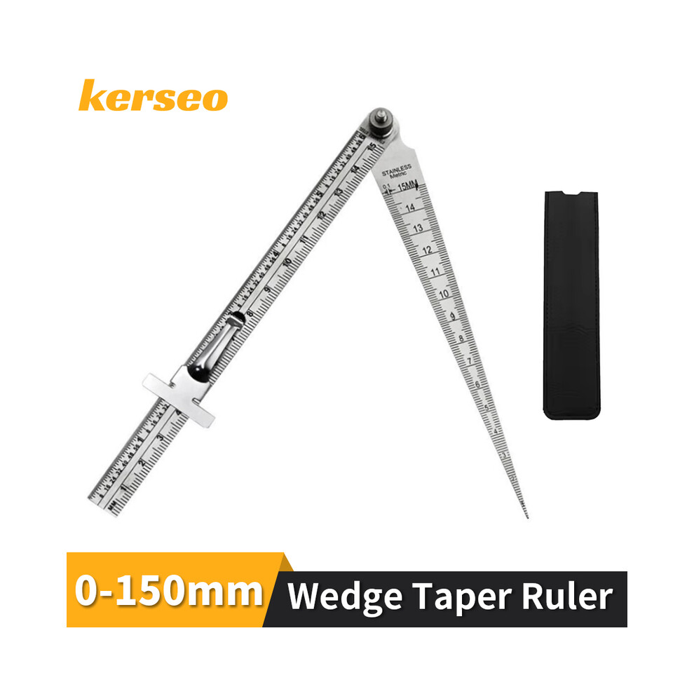 (Wedge Taper Ruler) Wedge Taper Ruler Stainless Steel Welding Taper Feeler Gauge Depth Ruler Hole Inspection For Measurement 9008532347380
