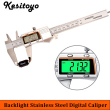(Backlight Caliper) 6-Inch 150mm Stainless Steel Electronic Digital Vernier Caliper Metal Micrometer Measuring Tools