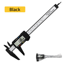(150mm Black) 150mm Electronic Digital Caliper Carbon Fiber Dial Vernier Caliper Gauge Pachometer Digital Ruler Micrometer