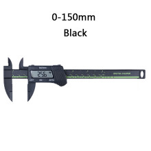 (black) New Arrival 150mm 6 Inch LCD Digital Electronic Carbon Fiber Vernier Caliper Gauge Micrometer Measuring