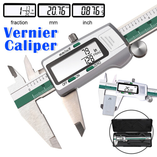 (150mm Black Caliper) High Precision LCD Digital Vernier Caliper Gauge Micrometer Measuring Tools 2