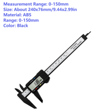 (150mm Black Caliper) High Precision LCD Digital Vernier Caliper Gauge Micrometer Measuring Tools