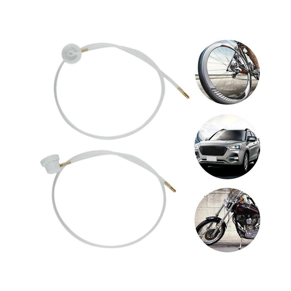(2) 2Pcs 4.5Mm Car Fluid Film 360 Degree Nozzle Extension Hose Fit For Aerosol Cans Spray White/Gold 9008532314603