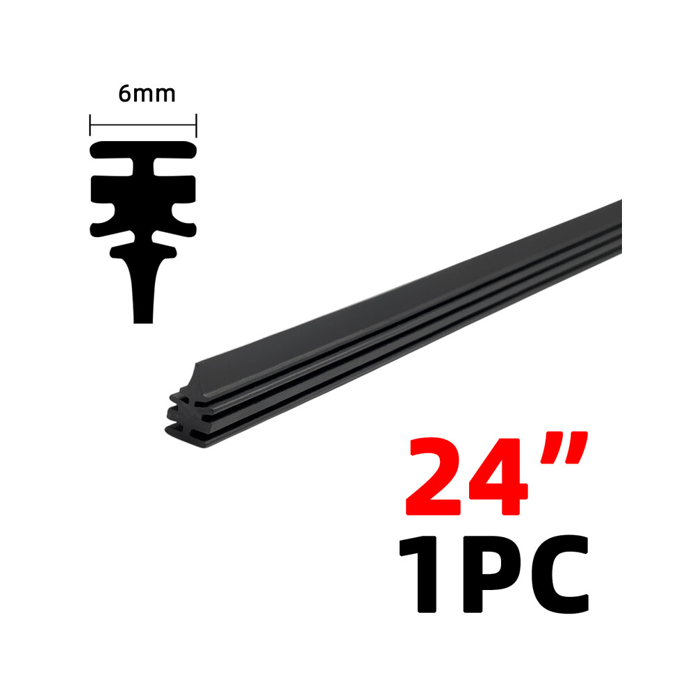 (24Inch (600Mm)) Car Wiper Natural Rubber Strip Diy Suitable For Frameless Wiper Filler Strip 9008532314979