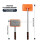 (orange) Car Windshield Glass Cleaner Microfiber Car Window Cleaning Brush Extendable Handle Interior Exterior 1